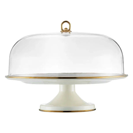 Emsan Hasbahçe Enamel Cake Stand with Dome – 31 cm - Emsan Jordan