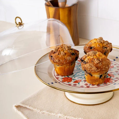 Emsan Hasbahçe Enamel Cake Stand with Dome – 31 cm - Emsan Jordan