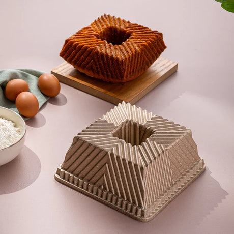 Emsan Square Cake Mold Light Gold - Emsan Jordan