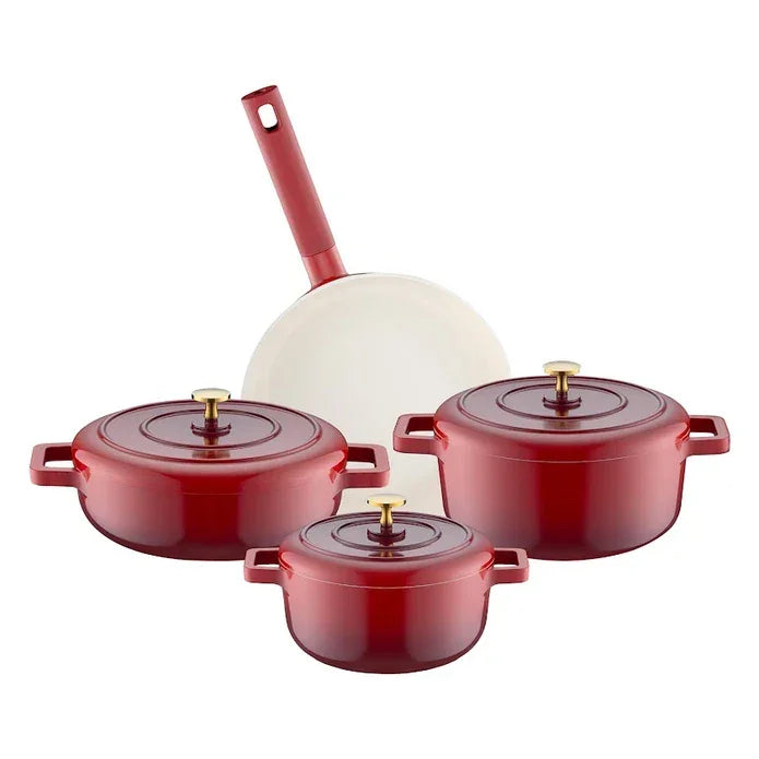 Emsan Red Royal 7-Piece Cookware Set - Emsan Jordan
