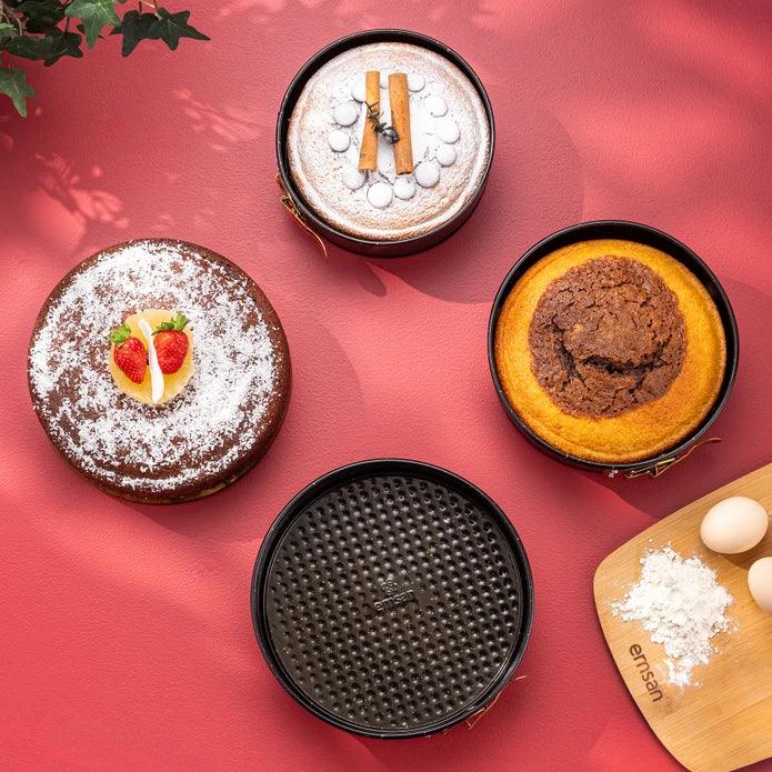 Emsan Circle 3-Piece Springform Cake Pan Set – 16, 18, 20 cm - Emsan Jordan