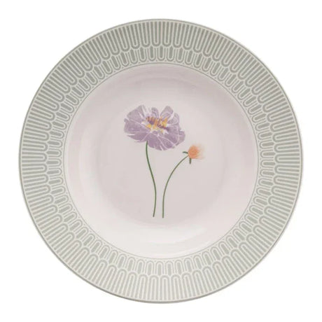 Emsan New Bone Poppy 28-Piece Round Dinner Set for 6 People - Emsan Jordan