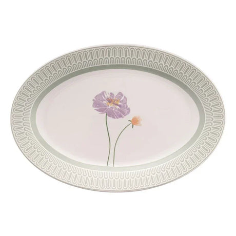 Emsan New Bone Poppy 28-Piece Round Dinner Set for 6 People - Emsan Jordan