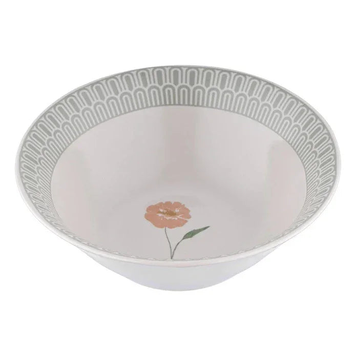 Emsan New Bone Poppy 28-Piece Round Dinner Set for 6 People - Emsan Jordan