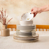 Emsan New Bone Ethnic 24-Piece Round Dinner Set for 6 People - Emsan Jordan