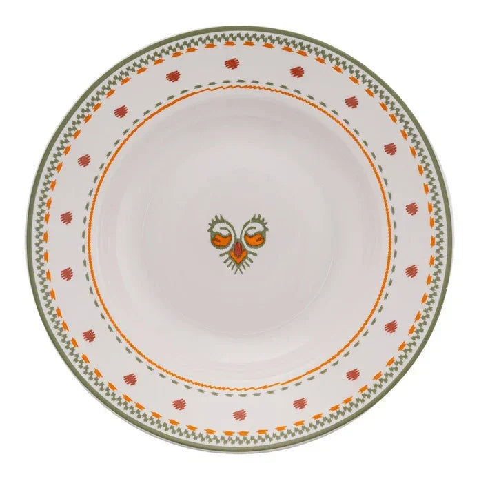 Emsan New Bone Ethnic 24-Piece Round Dinner Set for 6 People - Emsan Jordan