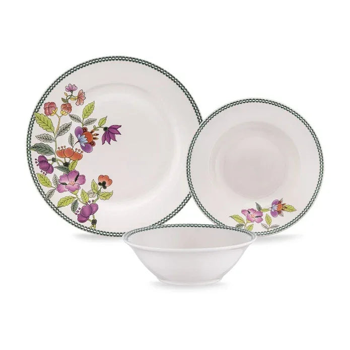 Emsan New Bone Leila 18 Piece Round Dinner Set for 6 People - Emsan Jordan