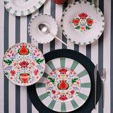 Istanbul Porcelain Nar Fine Bone Deep Plate Green 22 cm - Emsan Jordan