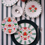 Istanbul Porcelain Nar Fine Bone Serving Plate Green – 27 cm - Emsan Jordan