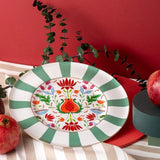 Istanbul Porcelain Nar Fine Bone Serving Plate Green – 27 cm - Emsan Jordan