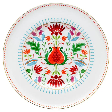 Istanbul Porcelain Nar Fine Bone Serving Plate Blue – 27 cm - Emsan Jordan