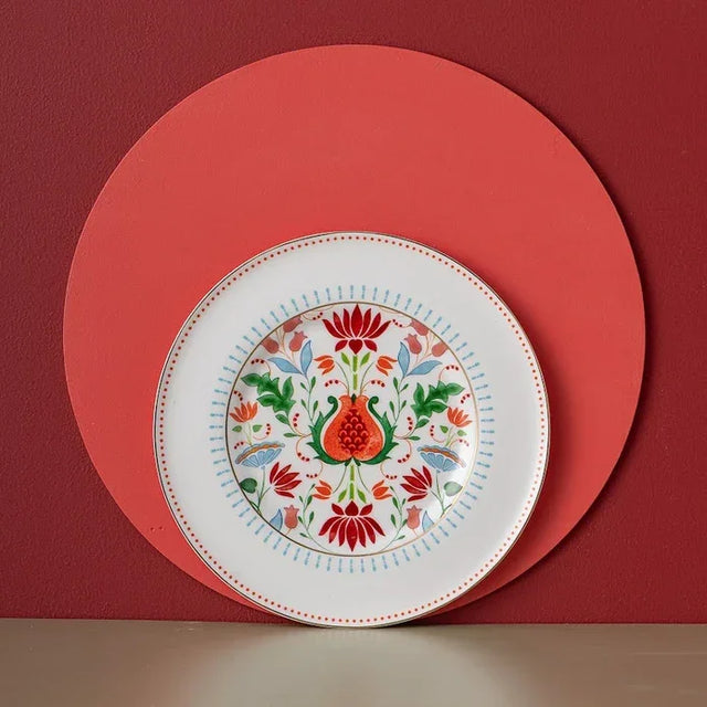 Istanbul Porcelain Nar Fine Bone Serving Plate Blue – 27 cm - Emsan Jordan