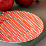 Istanbul Porcelain Nar Fine Bone Cake Plate Red 21 cm - Emsan Jordan