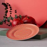 Istanbul Porcelain Nar Fine Bone Cake Plate Red 21 cm - Emsan Jordan