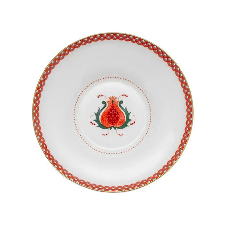 Istanbul Porcelain Nar Fine Bone Deep Plate Red 22 cm - Emsan Jordan