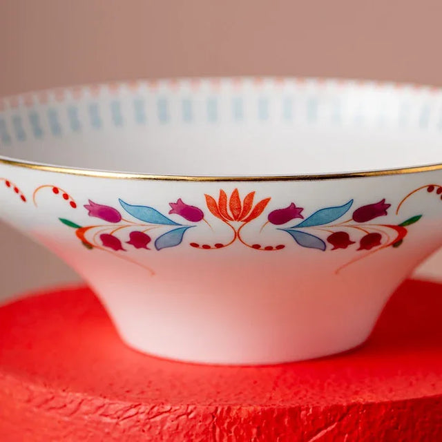 Istanbul Porcelain Nar Fine Bone Bowl Blue 14 cm - Emsan Jordan