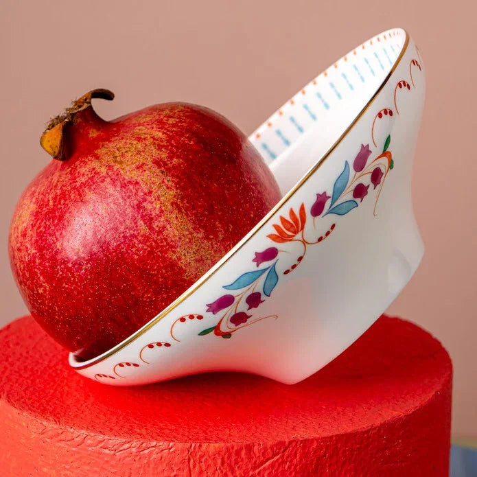 Istanbul Porcelain Nar Fine Bone Bowl Blue 14 cm - Emsan Jordan