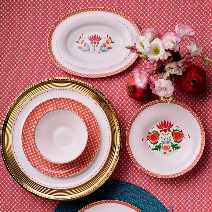 Istanbul Porcelain Nar Fine Bone Bowl Red 14 cm - Emsan Jordan