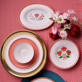 Istanbul Porcelain Nar Fine Bone Bowl Red 14 cm - Emsan Jordan