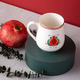 Istanbul Porcelain Nar New Bone Mug Green 250 ml - Emsan Jordan