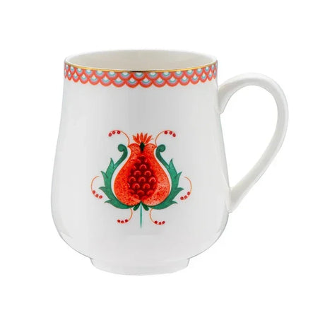 Istanbul Porcelain Nar New Bone Mug Green 250 ml - Emsan Jordan