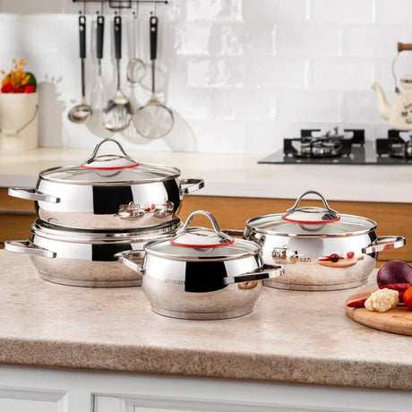 Emsan Seylan 8-Piece Cookware Set - Emsan Jordan
