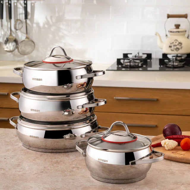 Emsan Seylan 8-Piece Cookware Set - Emsan Jordan
