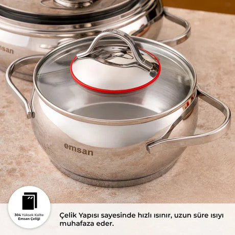 Emsan Seylan 8-Piece Cookware Set - Emsan Jordan