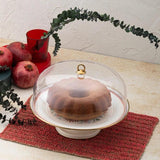 Emsan Nar Enamel Cake Stand with Dome – 31 cm - Emsan Jordan