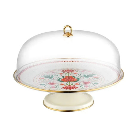 Emsan Nar Enamel Cake Stand with Dome – 31 cm - Emsan Jordan
