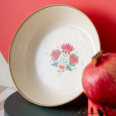 Emsan Nar Enamel Deep Plate 18 cm - Emsan Jordan