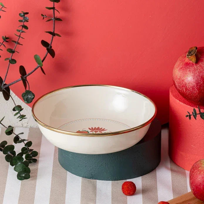 Emsan Nar Enamel Deep Plate 18 cm - Emsan Jordan