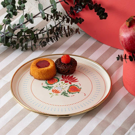Emsan Nar Enamel Cake Plate 21 cm - Emsan Jordan