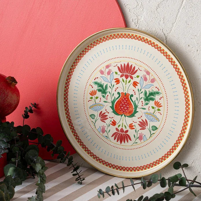 Emsan Nar Enamel Serving Plate 26 cm - Emsan Jordan