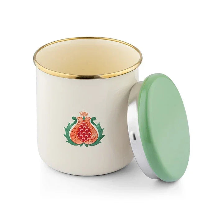 Emsan Nar Enamel Medium Flat Jar - Emsan Jordan