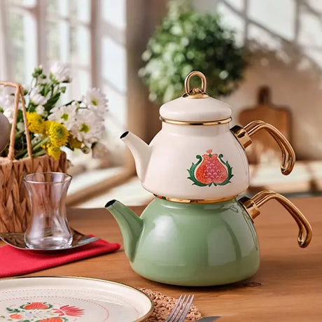 Emsan Nar Emaye Glory Mini Teapot Set - Emsan Jordan