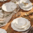 Emsan Maria Fine Bone 59-Piece 12-Person Round Dinner Set – Gold - Emsan Jordan
