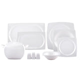 Emsan Fine Bone Meyra 61-Piece 12-Person Square Dinner Set - Emsan Jordan