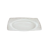 Emsan Fine Bone Yeni Lotus 61-Piece 12-Person Square Dinner Set - Emsan Jordan