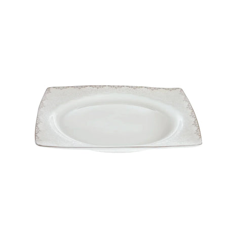 Emsan Fine Bone Yeni Lotus 61-Piece 12-Person Square Dinner Set - Emsan Jordan