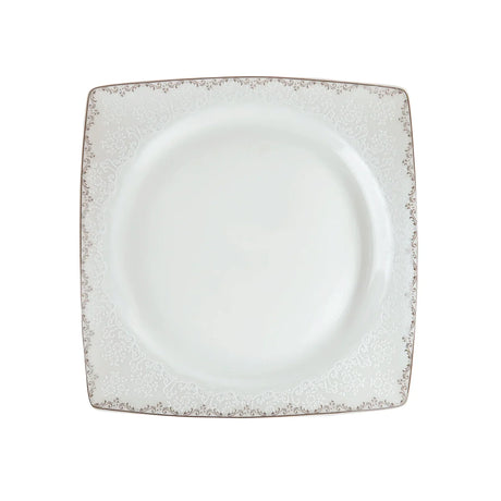 Emsan Fine Bone Yeni Lotus 61-Piece 12-Person Square Dinner Set - Emsan Jordan