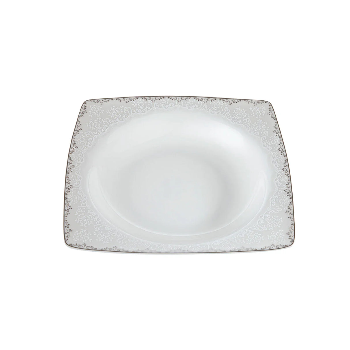 Emsan Fine Bone Yeni Lotus 61-Piece 12-Person Square Dinner Set - Emsan Jordan