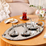 Emsan Abbie 19-Piece Tea Set 125 ml Platinum - Emsan Jordan
