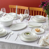 Emsan Fine Bone Freya 60-Piece 12-Person Round Dinner Set Platinum - Emsan Jordan