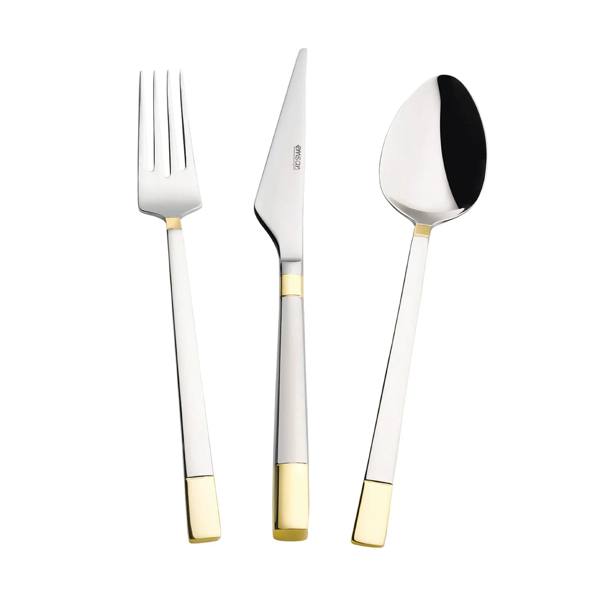 Emsan Elegance Duru Gold 84-Piece Cutlery Set for 12 People with Luxury Box, including forks, spoons, and knives - Emsan Jordan
