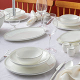 Emsan Fine Bone Freya 60-Piece 12-Person Round Dinner Set Platinum - Emsan Jordan
