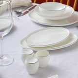 Emsan Fine Bone Freya 60-Piece 12-Person Round Dinner Set Platinum - Emsan Jordan
