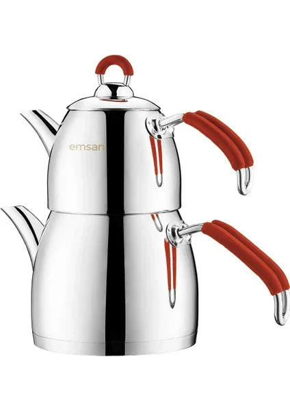 Emsan Mina Mini Teapot Set – Red - Emsan Jordan