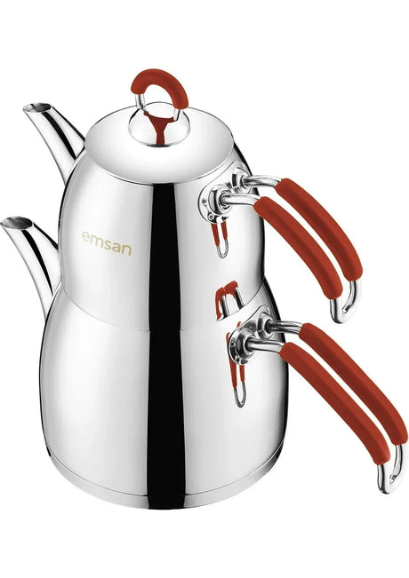 Emsan Mina Mini Teapot Set – Red - Emsan Jordan
