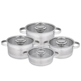 Emsan Karya 8-Piece Induction-Based Stainless Steel Cookware Set - Emsan Jordan